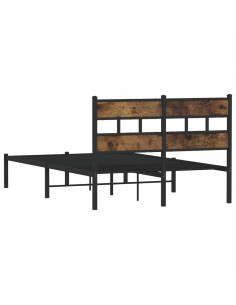 Giroletto senza Materaso in Metallo Rovere Fumo 120x200 cm