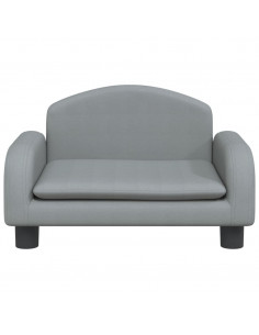 Lettino per Cani Grigio Chiaro 50x40x30 cm in Tessuto 2