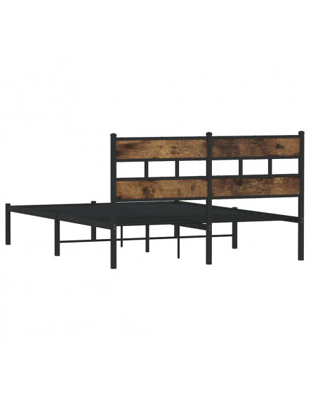 Giroletto senza Materaso in Metallo Rovere Fumo 140x190 cm