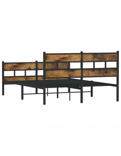 Giroletto senza Materaso in Metallo Rovere Fumo 140x190 cm