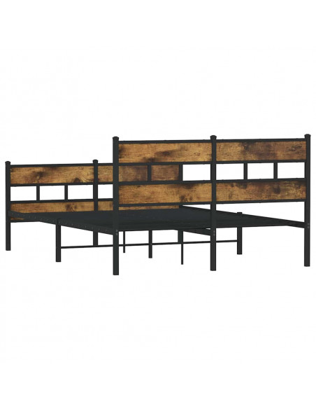 Giroletto senza Materaso in Metallo Rovere Fumo 140x190 cm