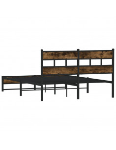 Giroletto senza Materaso in Metallo Rovere Fumo 140x200 cm