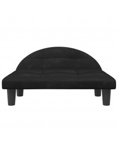 Lettino per Cani Nero 70x52x30 cm in Velluto 2