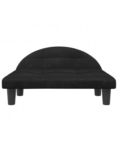 Lettino per Cani Nero 70x52x30 cm in Velluto
