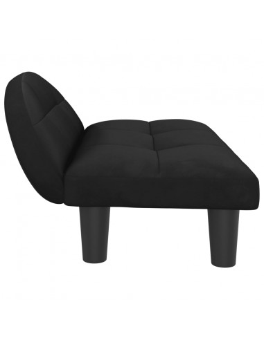 Lettino per Cani Nero 70x52x30 cm in Velluto