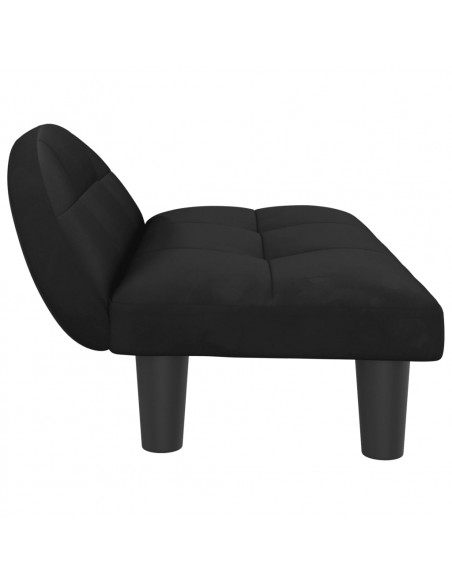 Lettino per Cani Nero 70x52x30 cm in Velluto