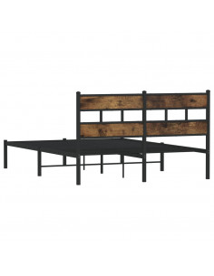 Giroletto senza Materaso in Metallo Rovere Fumo 160x200 cm