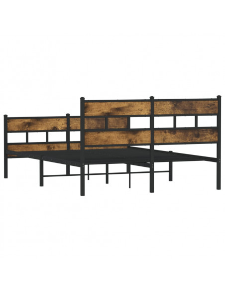 Giroletto senza Materaso in Metallo Rovere Fumo 160x200 cm