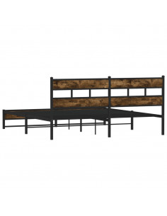 Giroletto senza Materaso in Metallo Rovere Fumo 180x200 cm