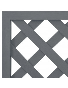 Fioriera a Traliccio Grigia 65x33x135 cm WPC