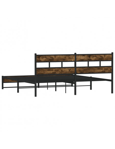Giroletto senza Materaso in Metallo Rovere Fumo 183x213 cm