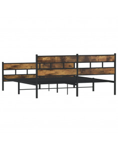 Giroletto senza Materaso in Metallo Rovere Fumo 183x213 cm