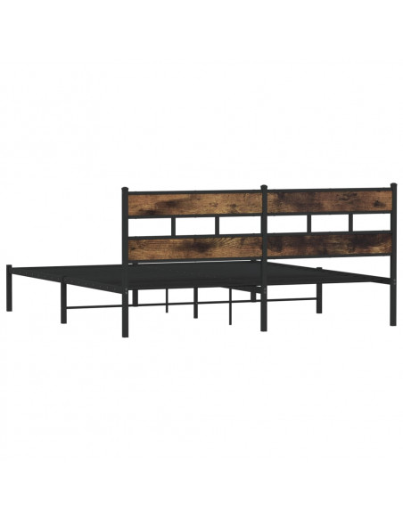 Giroletto senza Materaso in Metallo Rovere Fumo 183x213 cm