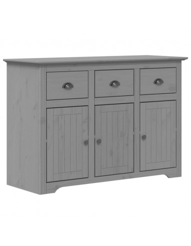 Credenza BODO 115,5x44x80 cm in Legno Massello di Pino Grigio