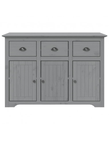 Credenza BODO 115,5x44x80 cm in Legno Massello di Pino Grigio