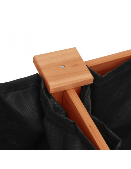 Fioriera con Fodera Marrone 161x45x76cm Legno Massello di Abete