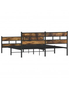 Giroletto senza Materaso in Metallo Rovere Fumo 193x203 cm