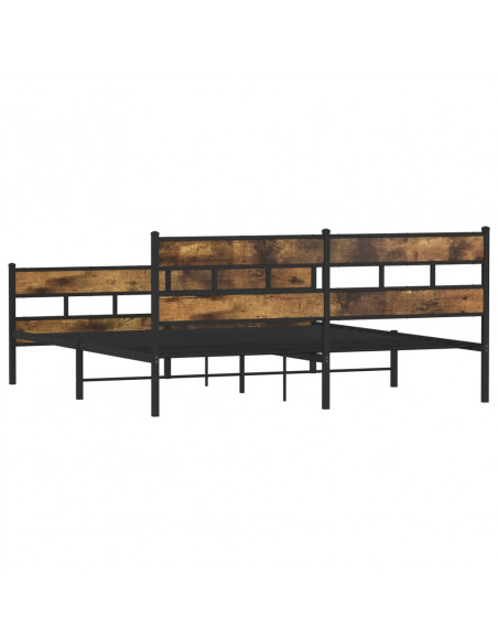 Giroletto senza Materaso in Metallo Rovere Fumo 193x203 cm
