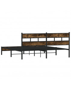 Giroletto senza Materaso in Metallo Rovere Fumo 200x200 cm