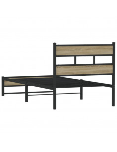 Giroletto senza Materaso in Metallo Rovere Sonoma 107x203 cm