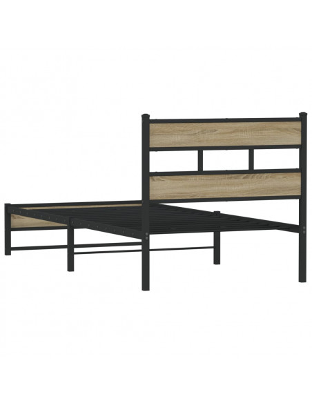 Giroletto senza Materaso in Metallo Rovere Sonoma 107x203 cm