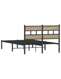 Giroletto senza Materaso in Metallo Rovere Sonoma 120x190 cm