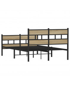 Giroletto senza Materaso in Metallo Rovere Sonoma 120x190 cm