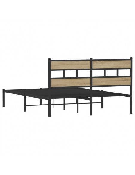 Giroletto senza Materaso in Metallo Rovere Sonoma 140x190 cm