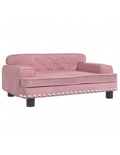 Lettino per Cani Rosa 70x45x30 cm in Velluto