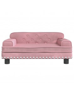 Lettino per Cani Rosa 70x45x30 cm in Velluto 2