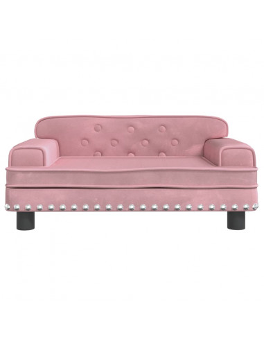 Lettino per Cani Rosa 70x45x30 cm in Velluto