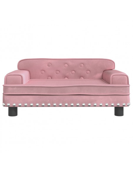 Lettino per Cani Rosa 70x45x30 cm in Velluto