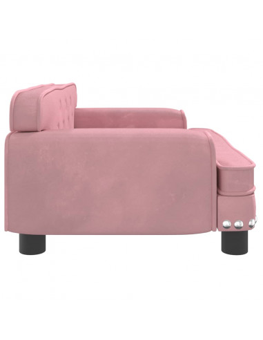 Lettino per Cani Rosa 70x45x30 cm in Velluto