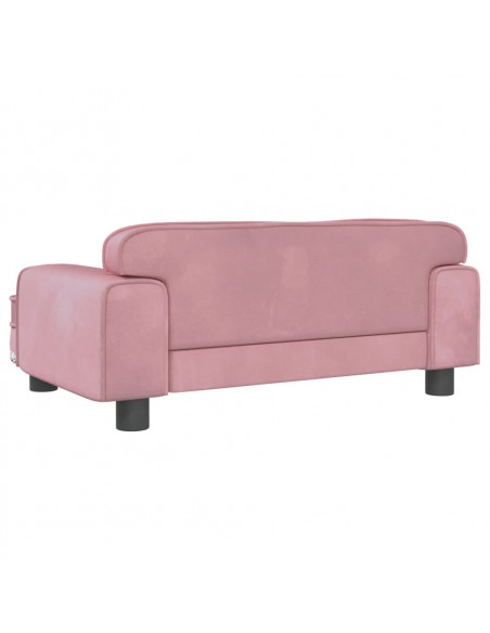 Lettino per Cani Rosa 70x45x30 cm in Velluto