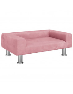 Lettino per Cani Rosa 70x45x26,5 cm in Velluto