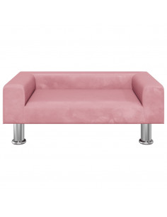 Lettino per Cani Rosa 70x45x26,5 cm in Velluto 2