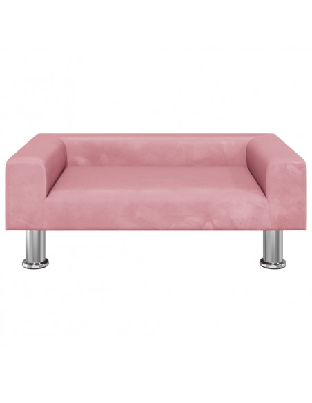 Lettino per Cani Rosa 70x45x26,5 cm in Velluto