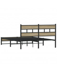 Giroletto senza Materaso in Metallo Rovere Sonoma 150x200 cm