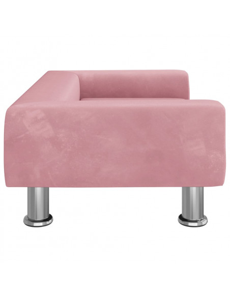 Lettino per Cani Rosa 70x45x26,5 cm in Velluto