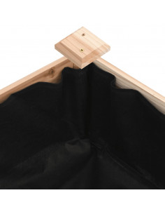 Fioriera Rialzata da Giardino Fodera 240x60x25cm Massello Abete