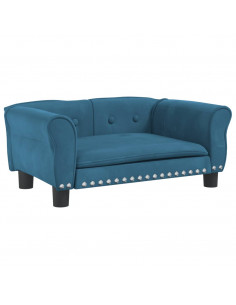 Lettino per Cani Blu 70x45x30 cm in Velluto