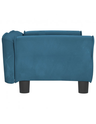 Lettino per Cani Blu 70x45x30 cm in Velluto