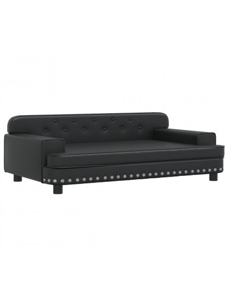 Lettino per Cani Nero 90x53x30 cm in Similpelle