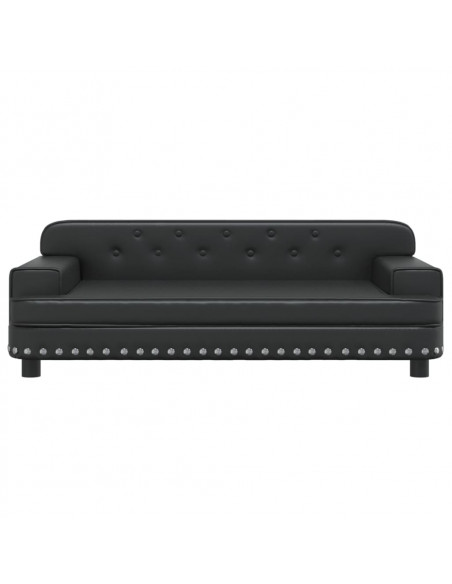 Lettino per Cani Nero 90x53x30 cm in Similpelle