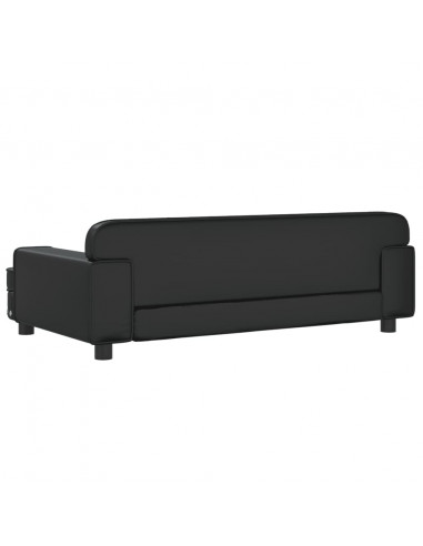 Lettino per Cani Nero 90x53x30 cm in Similpelle