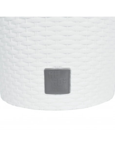Fioriera con Interno Rimovibile Bianca 15 / 15,3 L PP Rattan