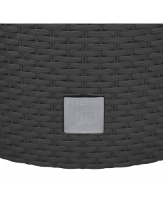 Fioriera con Interno Rimovibile Antracite 35 / 37,5 L PP Rattan