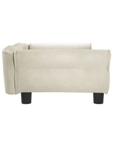 Lettino per Cani Crema 95x55x30 cm in Velluto