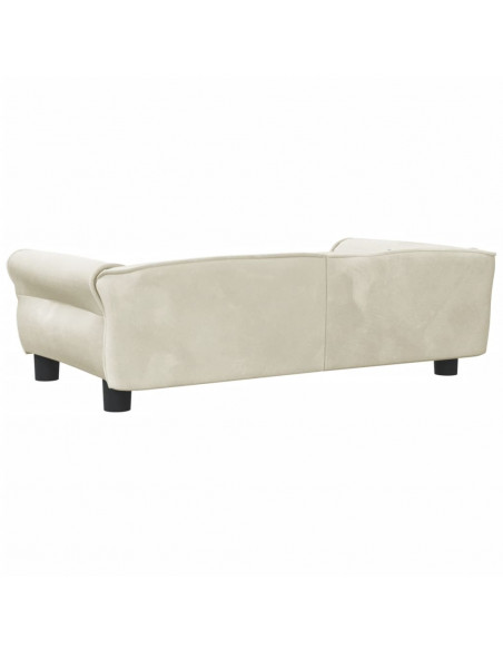 Lettino per Cani Crema 95x55x30 cm in Velluto