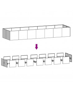 Fioriera Rialzata da Giardino 280x80x40 cm in Acciaio Corten